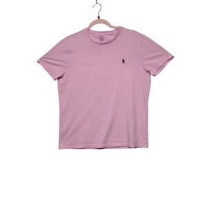 Polo Ralph Lauren Womens L Custom Slim Fit T-Shirt Pink Pony Logo